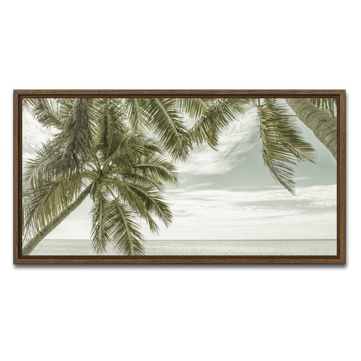 AUTO-MOCKUP WHITE | FLORIDA Vintage Oceanview | 1 Piece | Walnut Framed Canvas | group=2x1