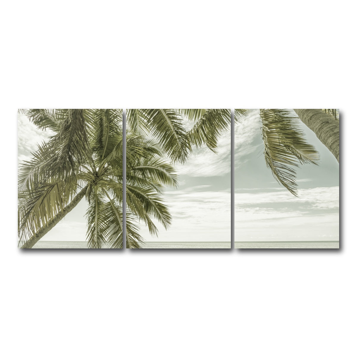 AUTO-MOCKUP WHITE | FLORIDA Vintage Oceanview | 3 Piece | Gallery Wrap Canvas | group=18x24