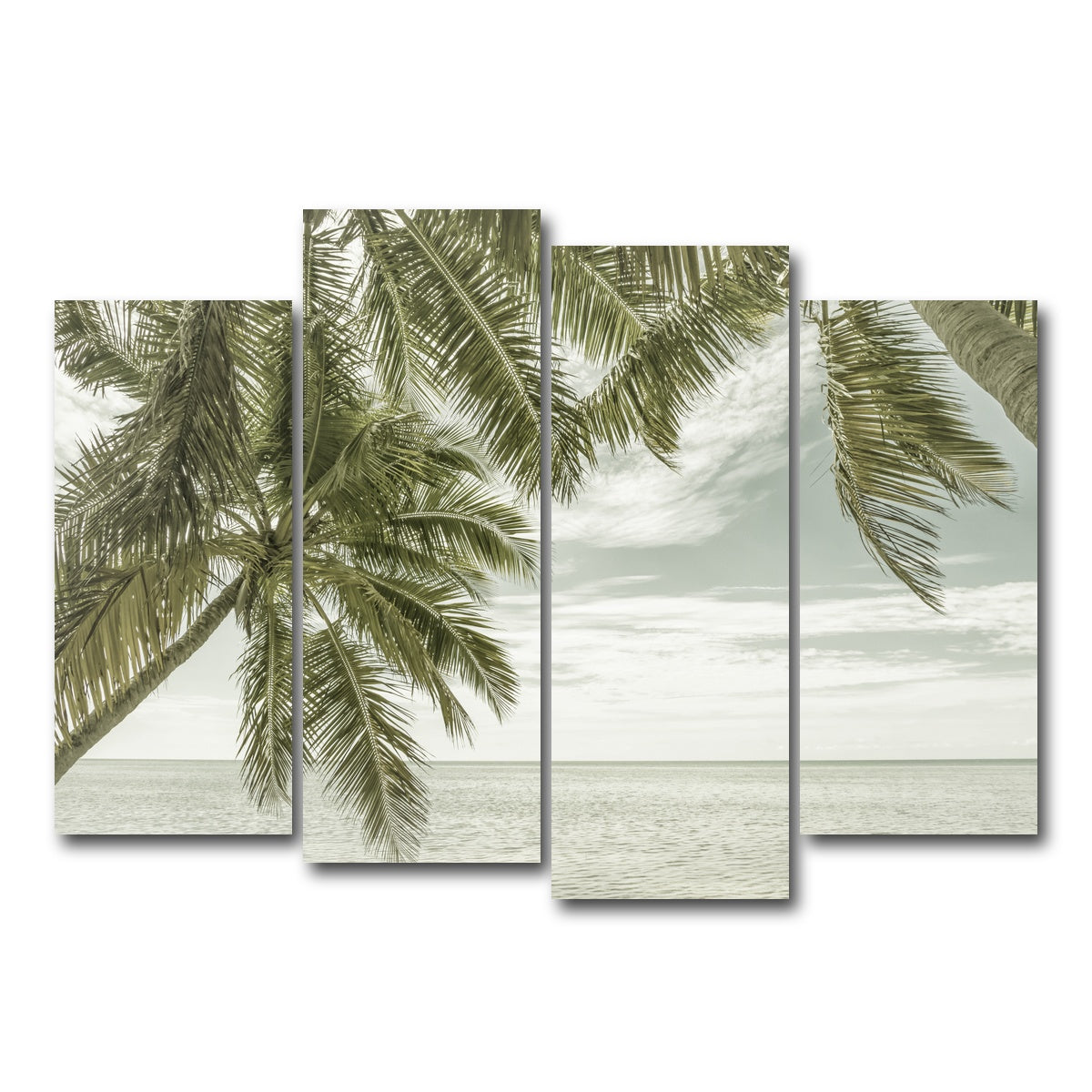 AUTO-MOCKUP WHITE | FLORIDA Vintage Oceanview | 4 Piece | Gallery Wrap Canvas | group=4_normal
