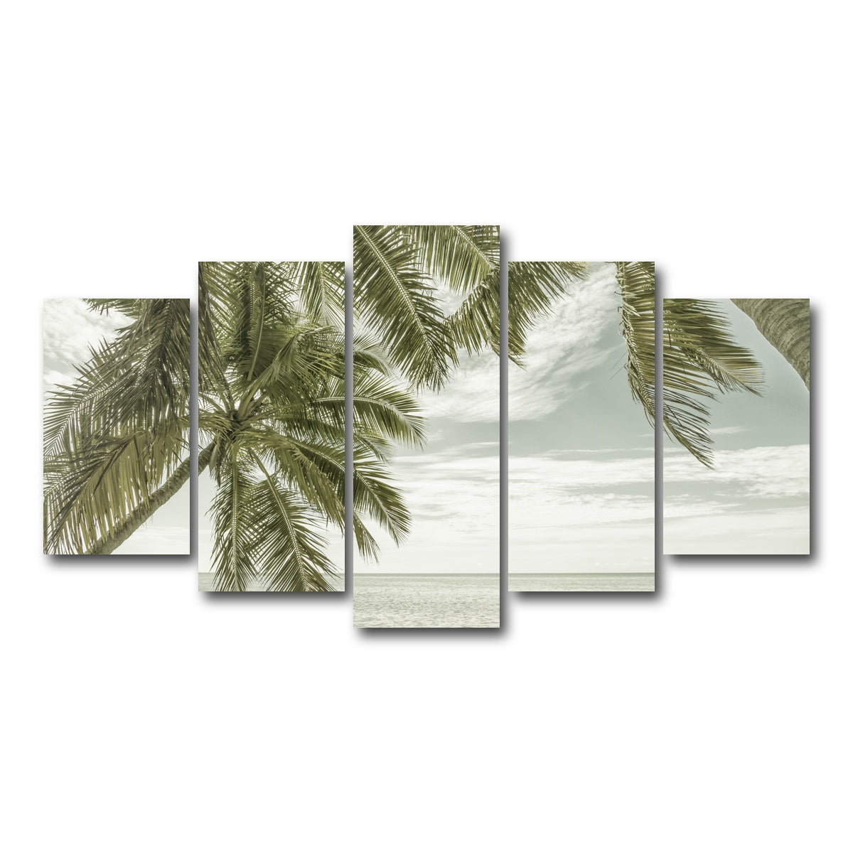 AUTO-MOCKUP WHITE | FLORIDA Vintage Oceanview | 5 Piece | Gallery Wrap Canvas | group=5_normal