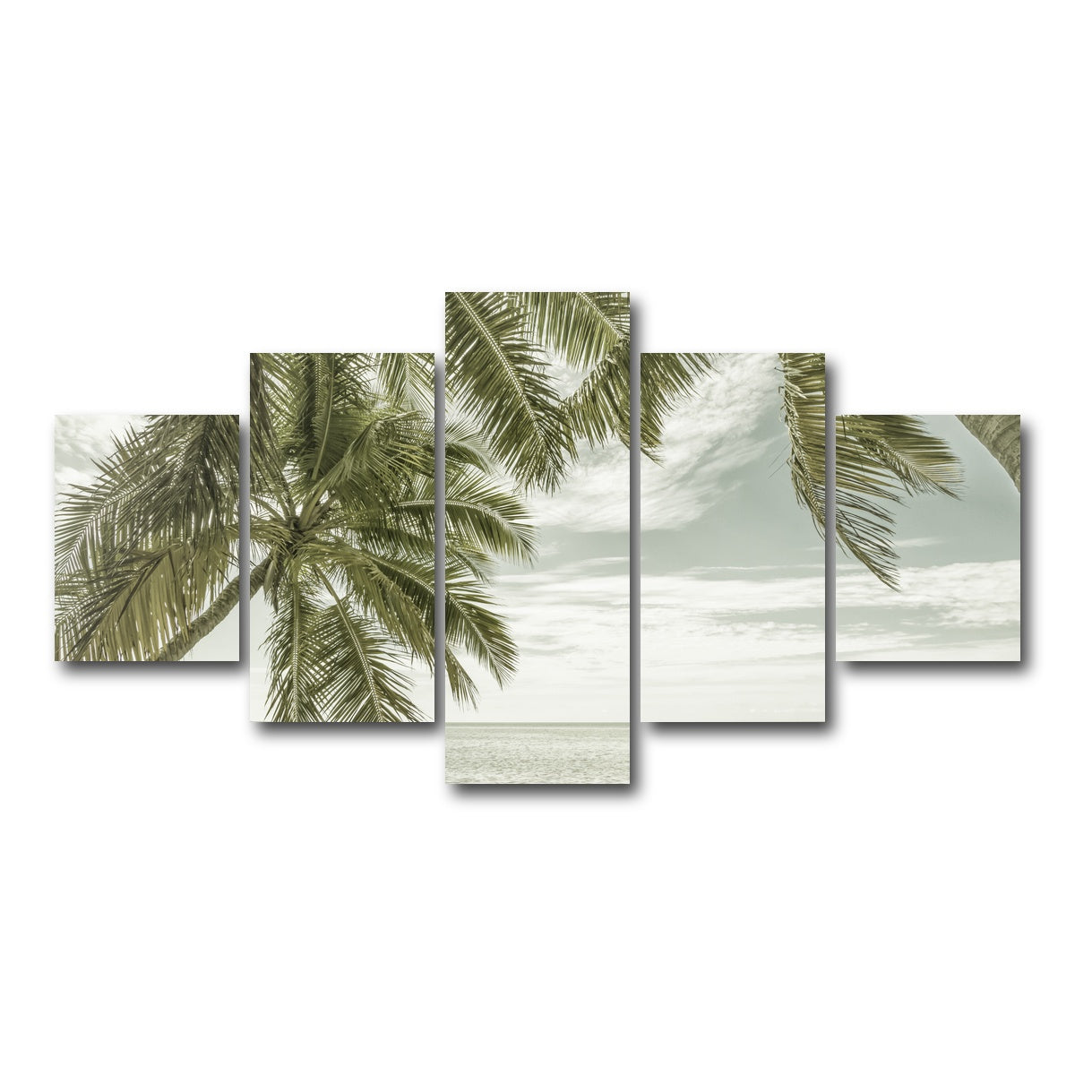 AUTO-MOCKUP WHITE | FLORIDA Vintage Oceanview | 5 Piece | Gallery Wrap Canvas | group=5_short