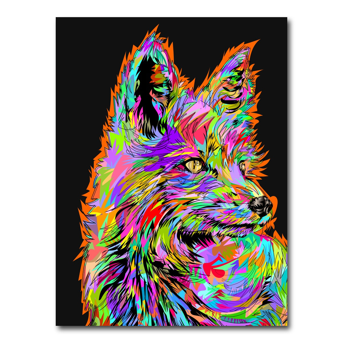 AUTO-MOCKUP WHITE | FOX DEVIL | 1 Piece | Gallery Wrap Canvas | group=3x4