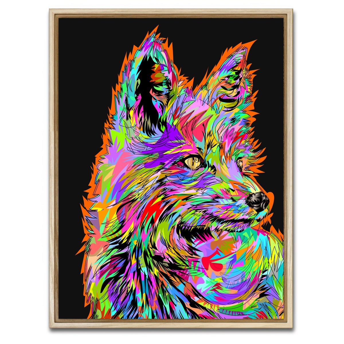 AUTO-MOCKUP WHITE | FOX DEVIL | 1 Piece | Natural Framed Canvas | group=3x4