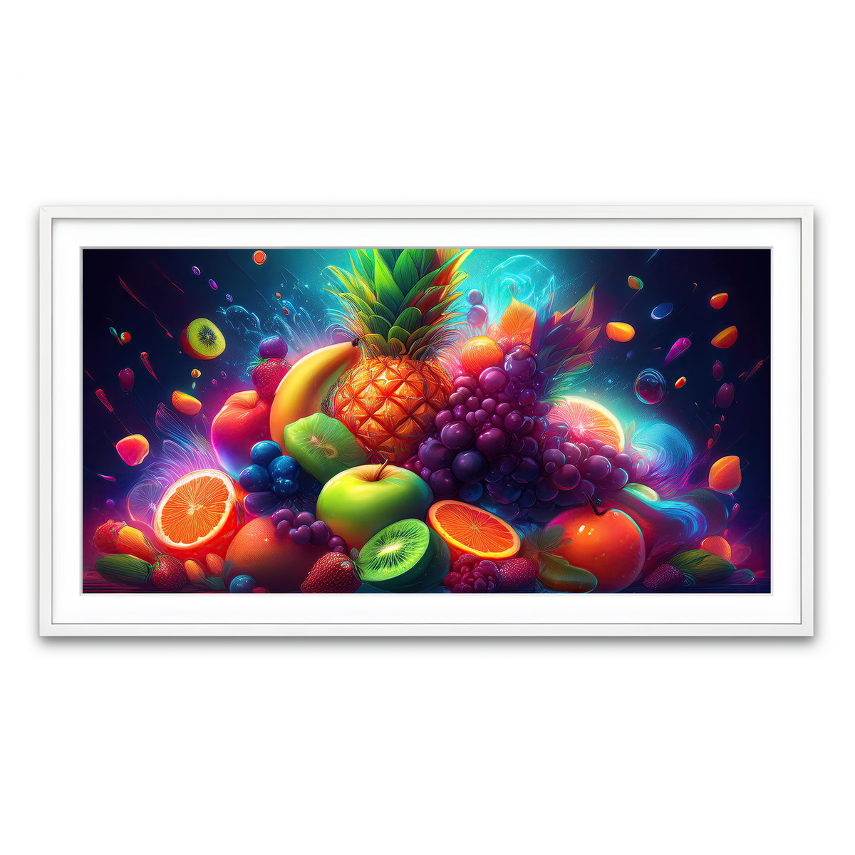 Framed Print 2x1 White