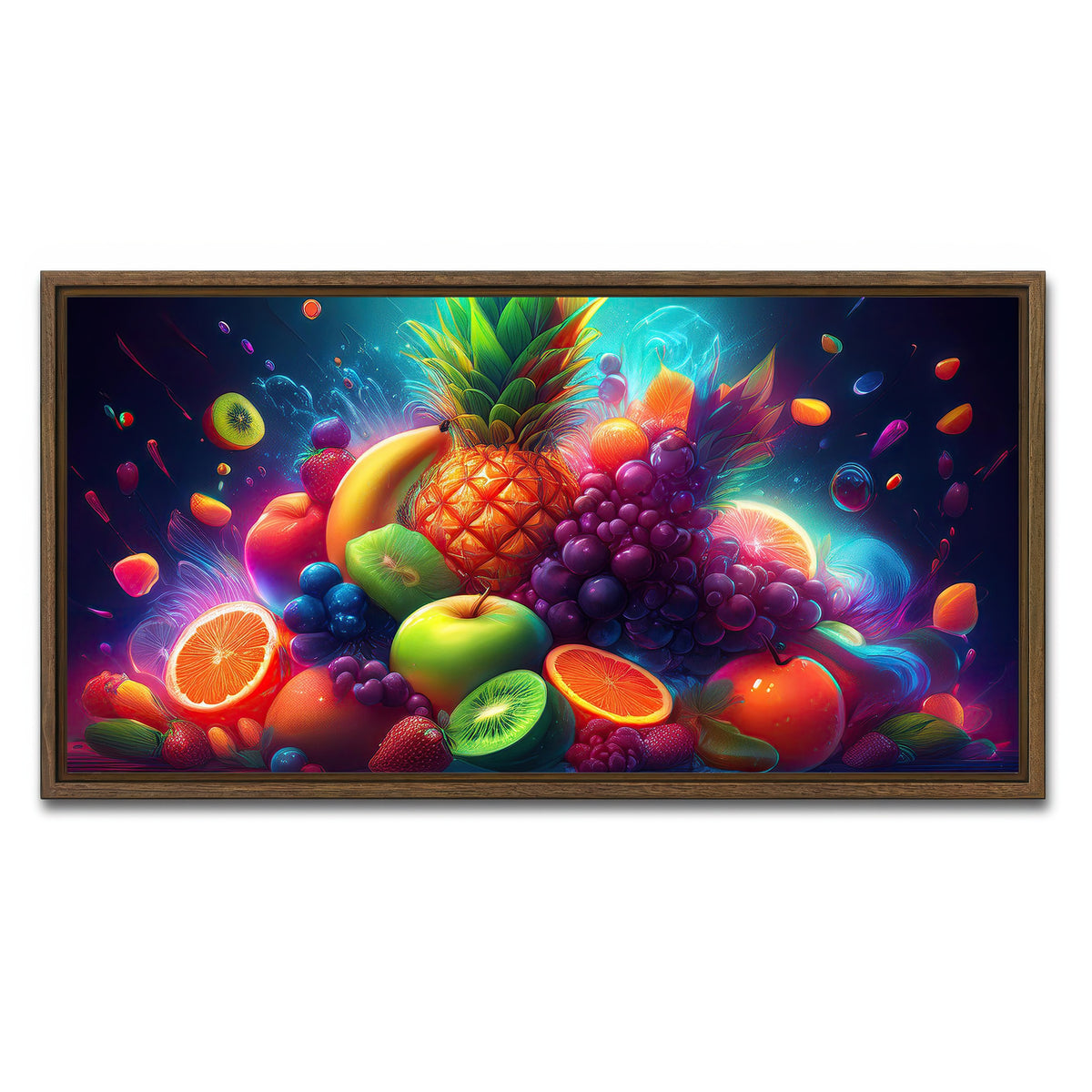 AUTO-MOCKUP WHITE | FRESH FRUITS | 1 Piece | Walnut Framed Canvas | group=2x1