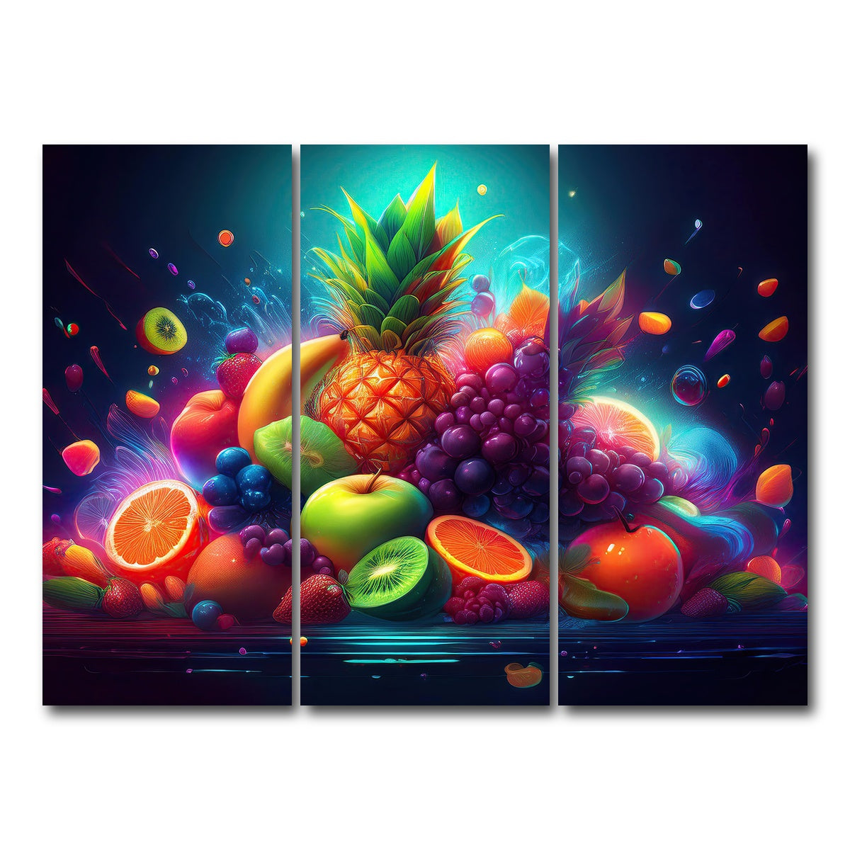 AUTO-MOCKUP WHITE | FRESH FRUITS | 3 Piece | Gallery Wrap Canvas | group=8x18