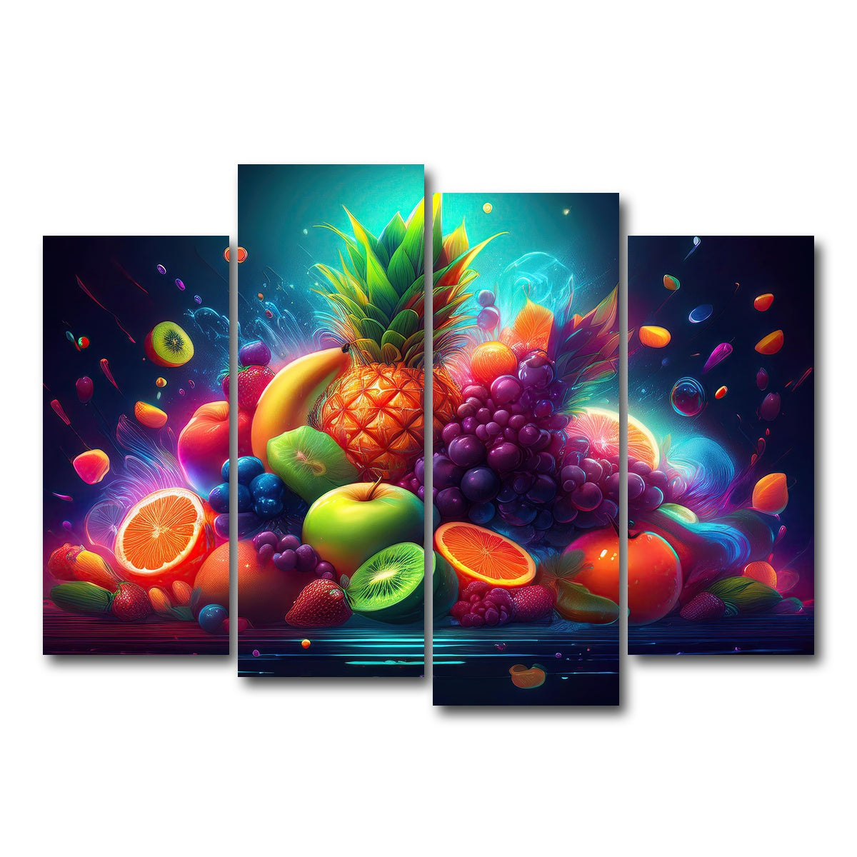 AUTO-MOCKUP WHITE | FRESH FRUITS | 4 Piece | Gallery Wrap Canvas | group=4_normal