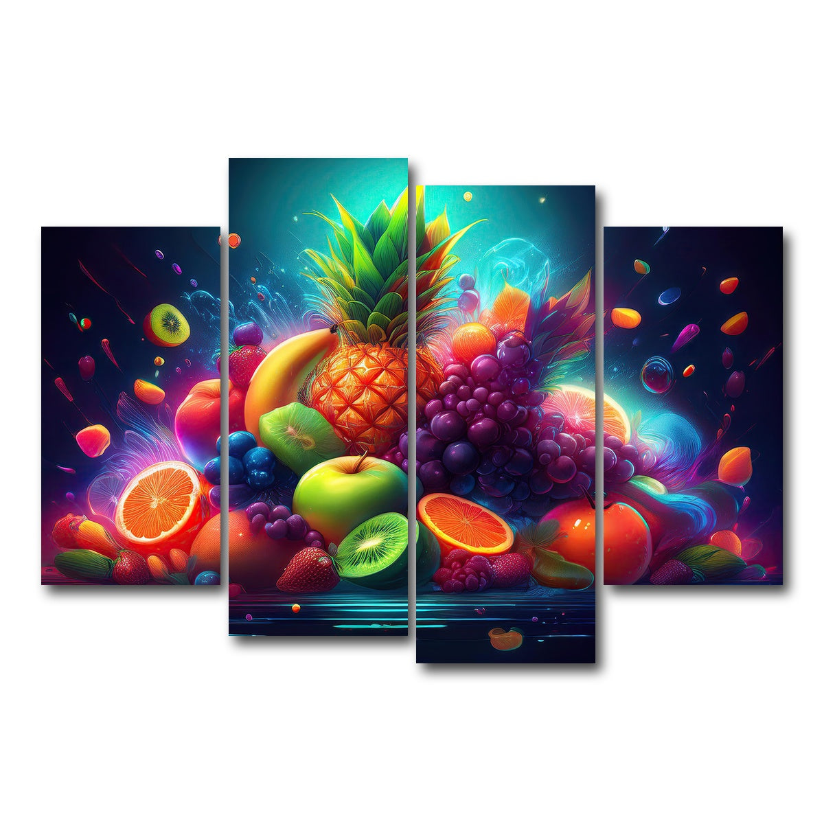 AUTO-MOCKUP WHITE | FRESH FRUITS | 4 Piece | Gallery Wrap Canvas | group=4_short
