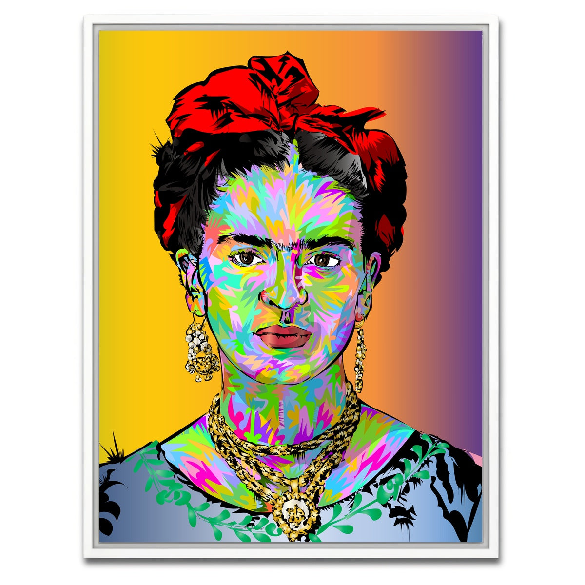 AUTO-MOCKUP WHITE | FRIDA Color | 1 Piece | White Framed Canvas | group=3x4