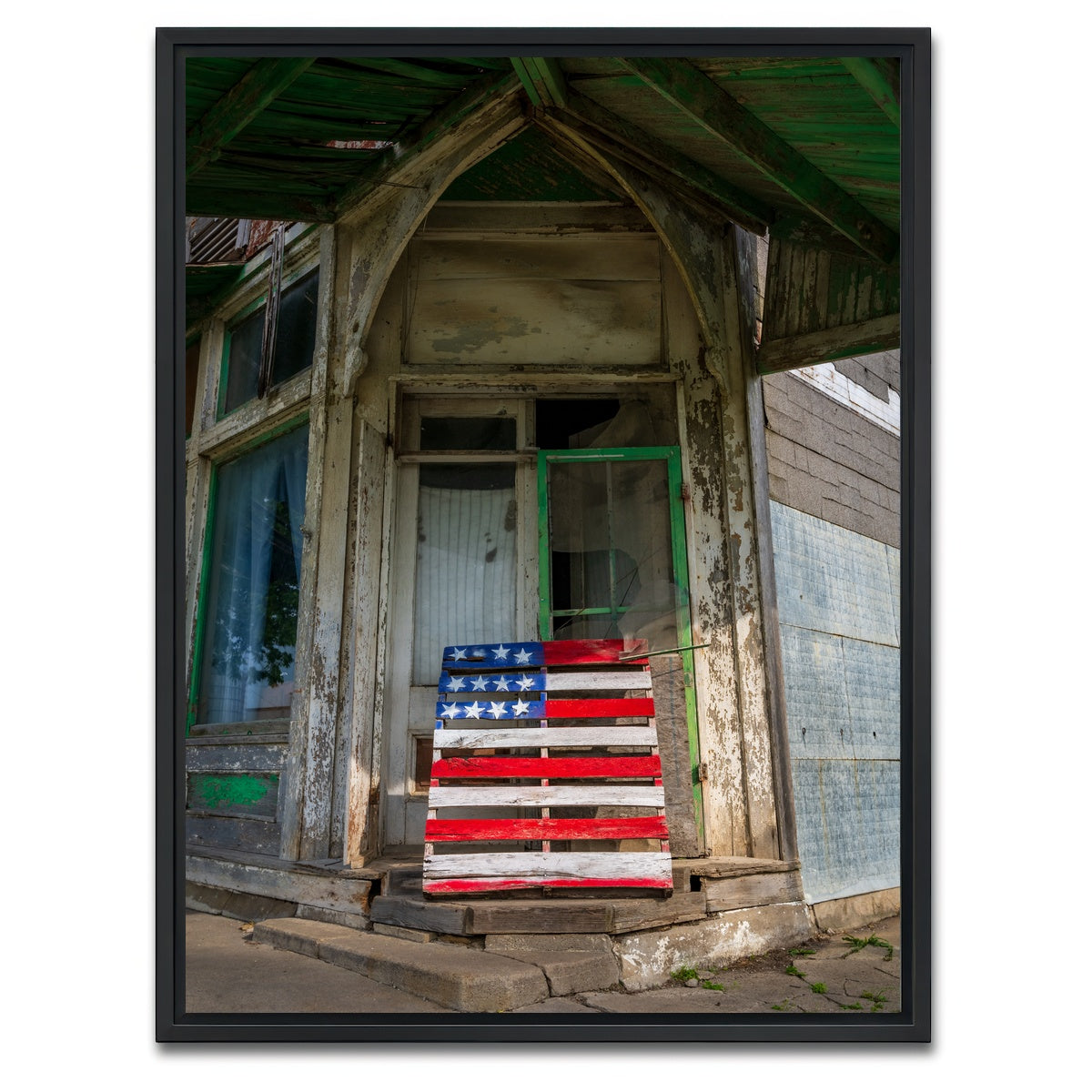 AUTO-MOCKUP WHITE | Faded Glory - I hear America singing | 1 Piece | Black Framed Canvas | group=3x4
