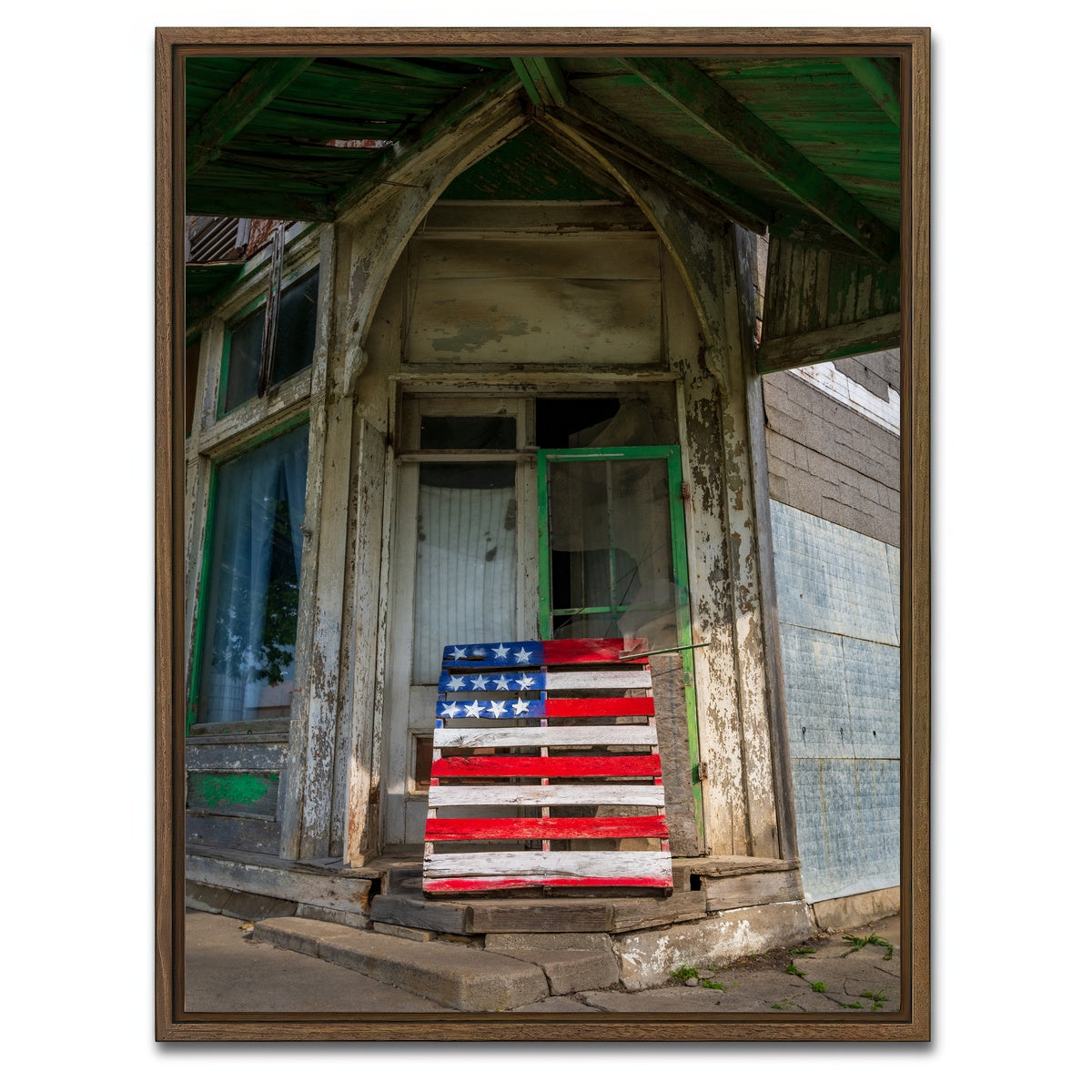 AUTO-MOCKUP WHITE | Faded Glory - I hear America singing | 1 Piece | Walnut Framed Canvas | group=3x4