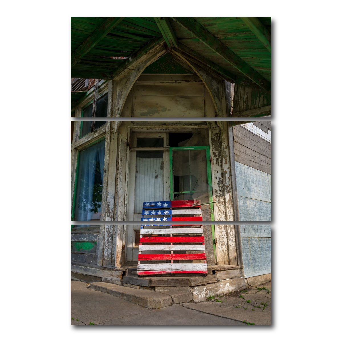AUTO-MOCKUP WHITE | Faded Glory - I hear America singing | 3 Piece | Gallery Wrap Canvas | group=12x24_stacked
