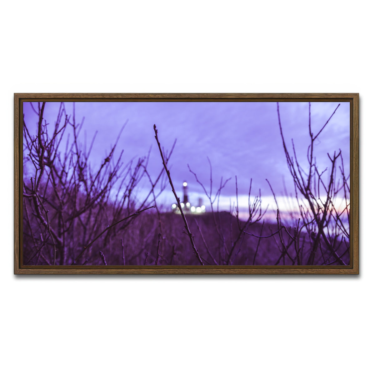 AUTO-MOCKUP WHITE | Faded Lighthouse | 1 Piece | Walnut Framed Canvas | group=2x1