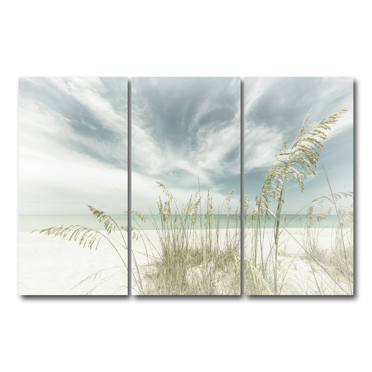 AUTO-MOCKUP WHITE | Faded calmness on the beach | 3 Piece | Gallery Wrap Canvas | group=12x24