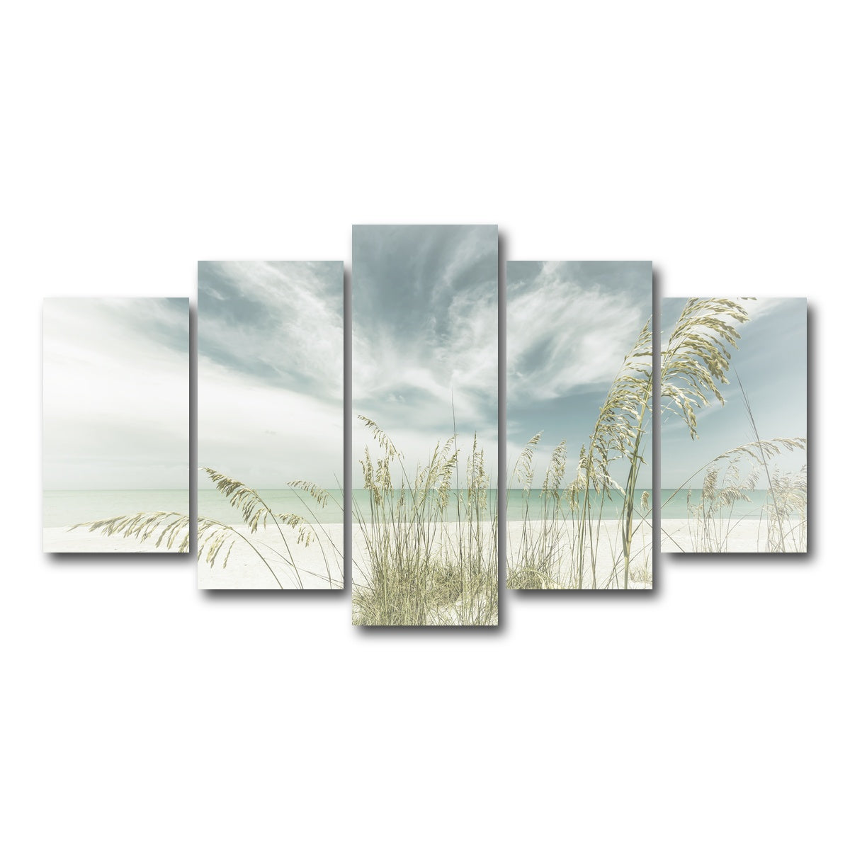 AUTO-MOCKUP WHITE | Faded calmness on the beach | 5 Piece | Gallery Wrap Canvas | group=5_normal