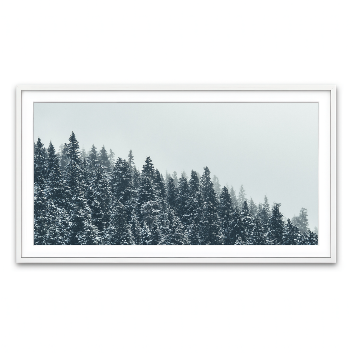 Framed Print 2x1 White