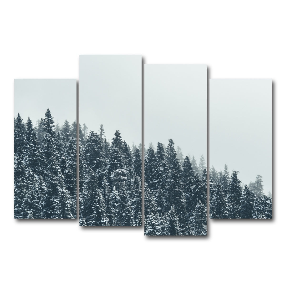 AUTO-MOCKUP WHITE | Fading Pines | 4 Piece | Gallery Wrap Canvas | group=4_normal