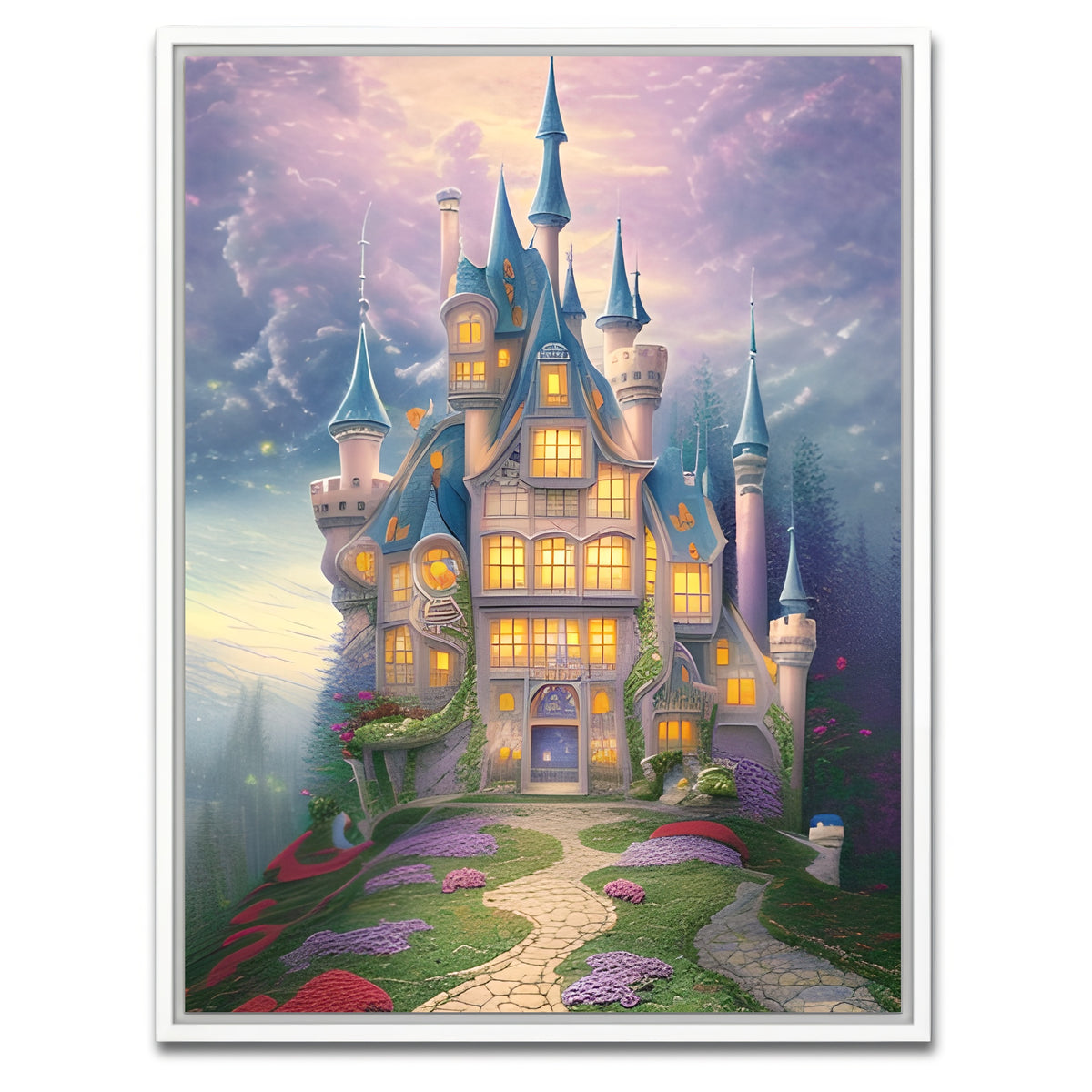 AUTO-MOCKUP WHITE | Fairytale Castle | 1 Piece | White Framed Canvas | group=3x4