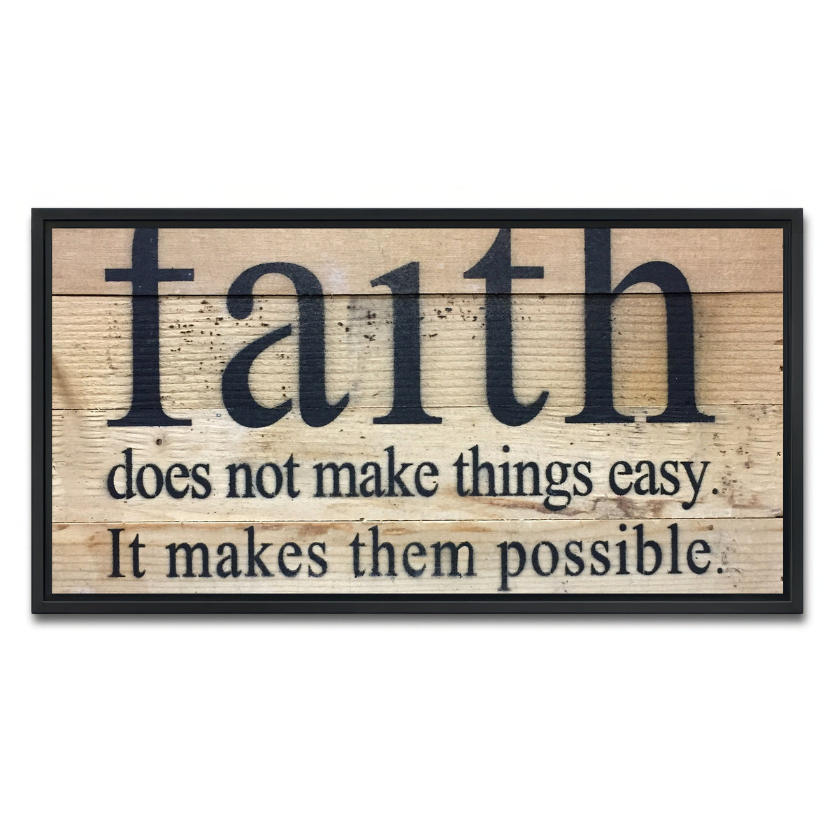 AUTO-MOCKUP WHITE | Faith Possible | 1 Piece | Black Framed Canvas | group=2x1
