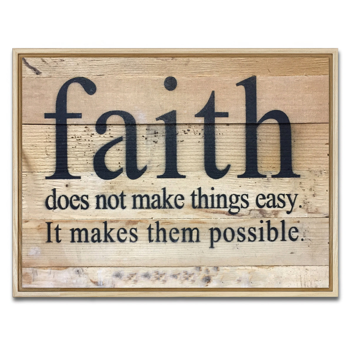 AUTO-MOCKUP WHITE | Faith Possible | 1 Piece | Natural Framed Canvas | group=4x3