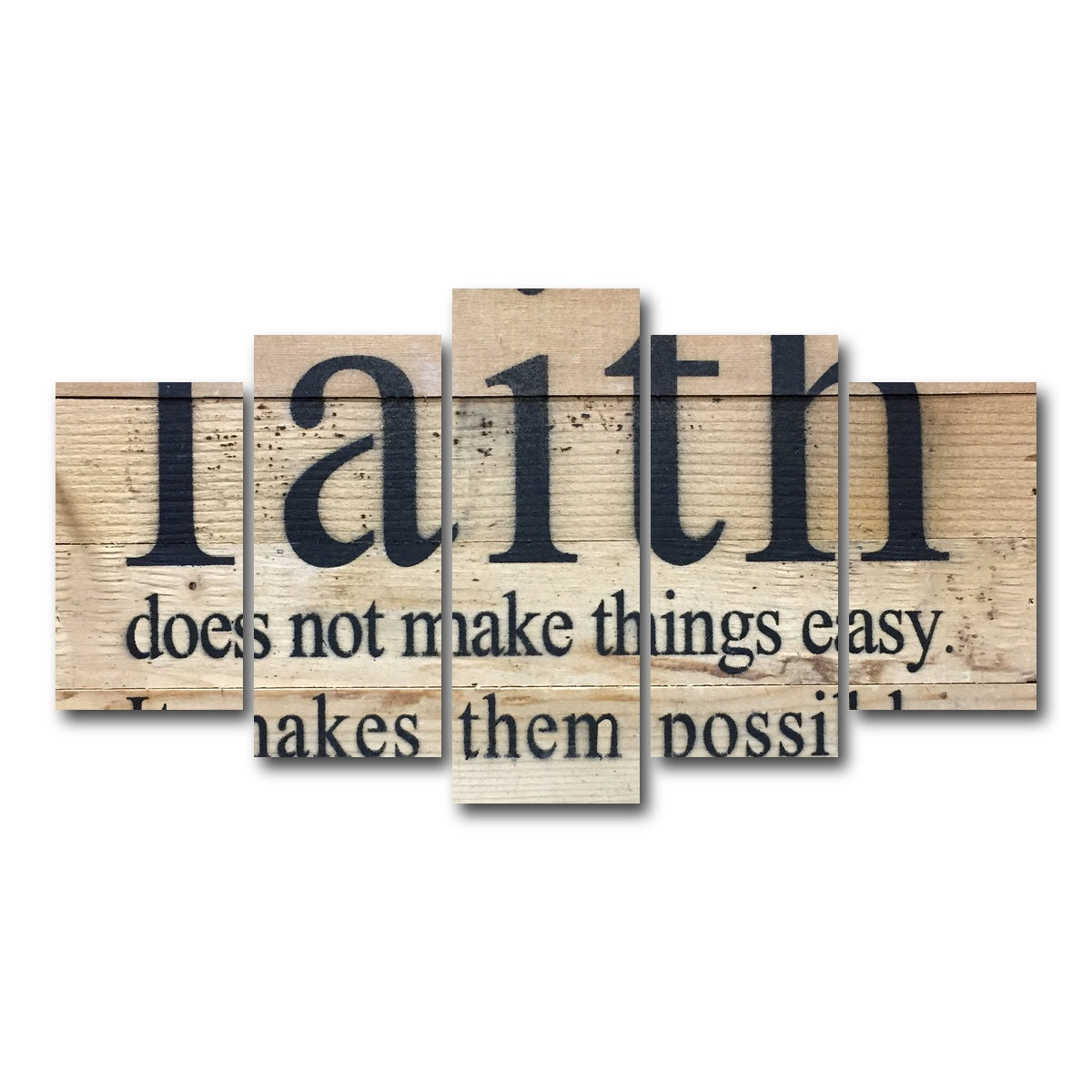 AUTO-MOCKUP WHITE | Faith Possible | 5 Piece | Gallery Wrap Canvas | group=5_normal