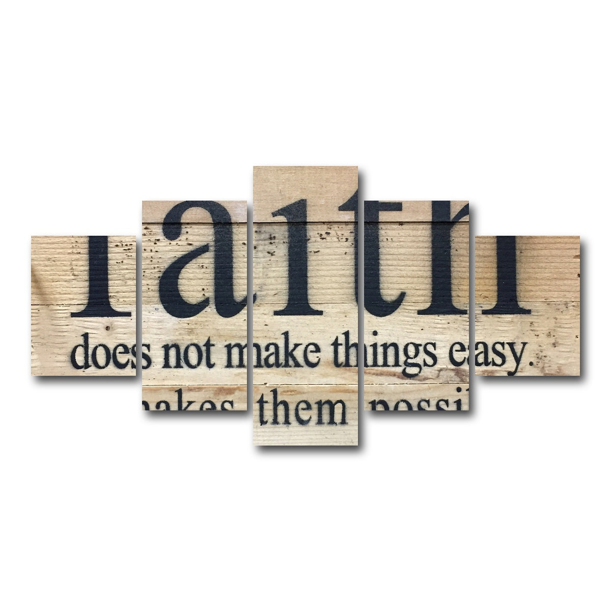 AUTO-MOCKUP WHITE | Faith Possible | 5 Piece | Gallery Wrap Canvas | group=5_short