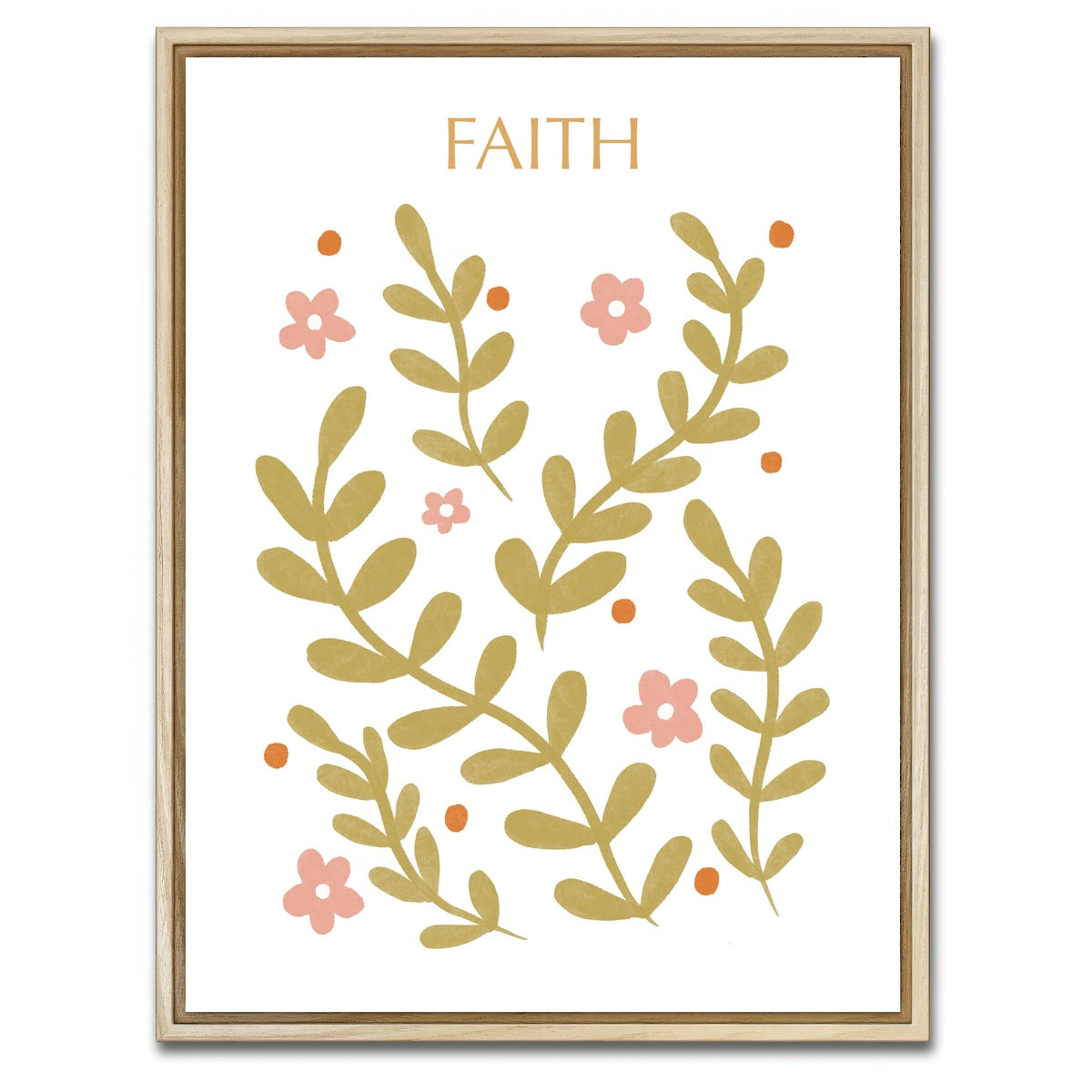 AUTO-MOCKUP WHITE | Faith Warm | 1 Piece | Natural Framed Canvas | group=3x4