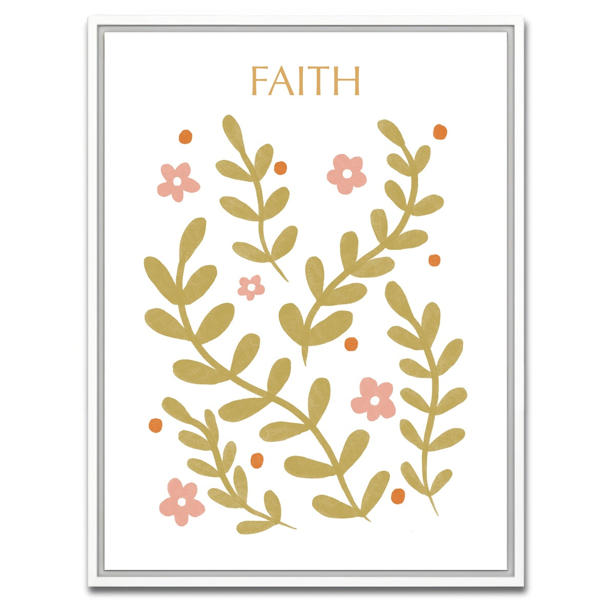 AUTO-MOCKUP WHITE | Faith Warm | 1 Piece | White Framed Canvas | group=3x4
