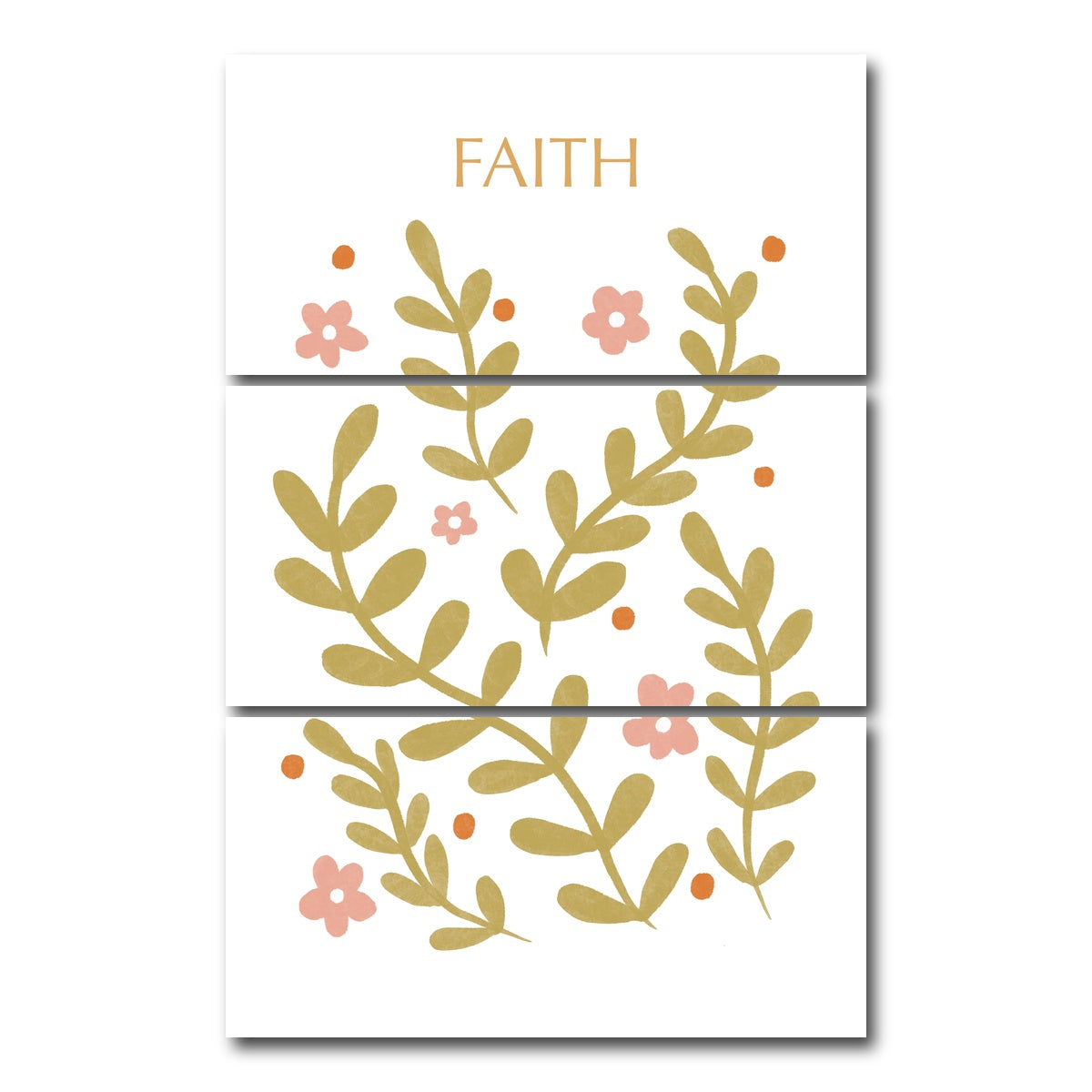 AUTO-MOCKUP WHITE | Faith Warm | 3 Piece | Gallery Wrap Canvas | group=12x24_stacked