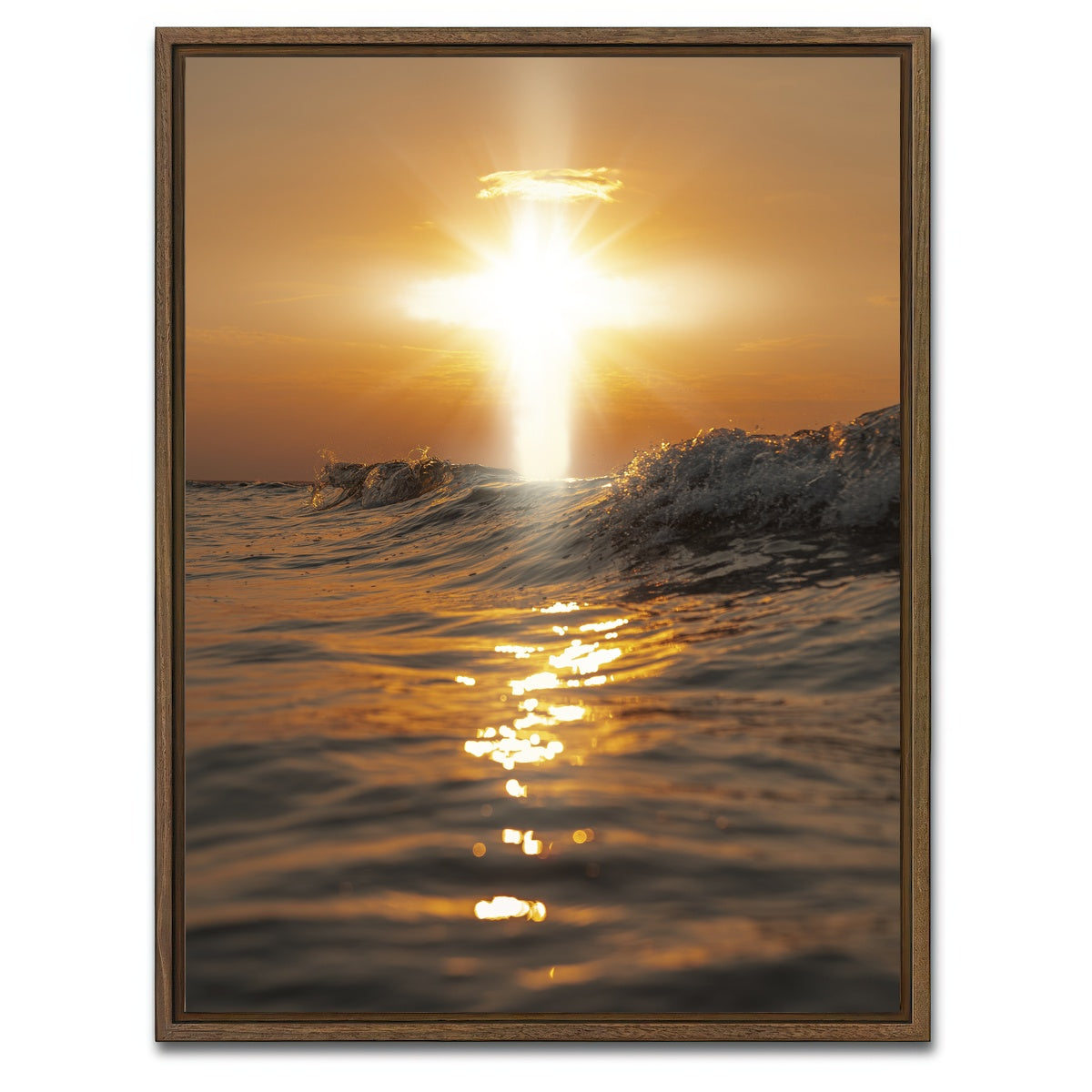 AUTO-MOCKUP WHITE | Faith | 1 Piece | Walnut Framed Canvas | group=3x4