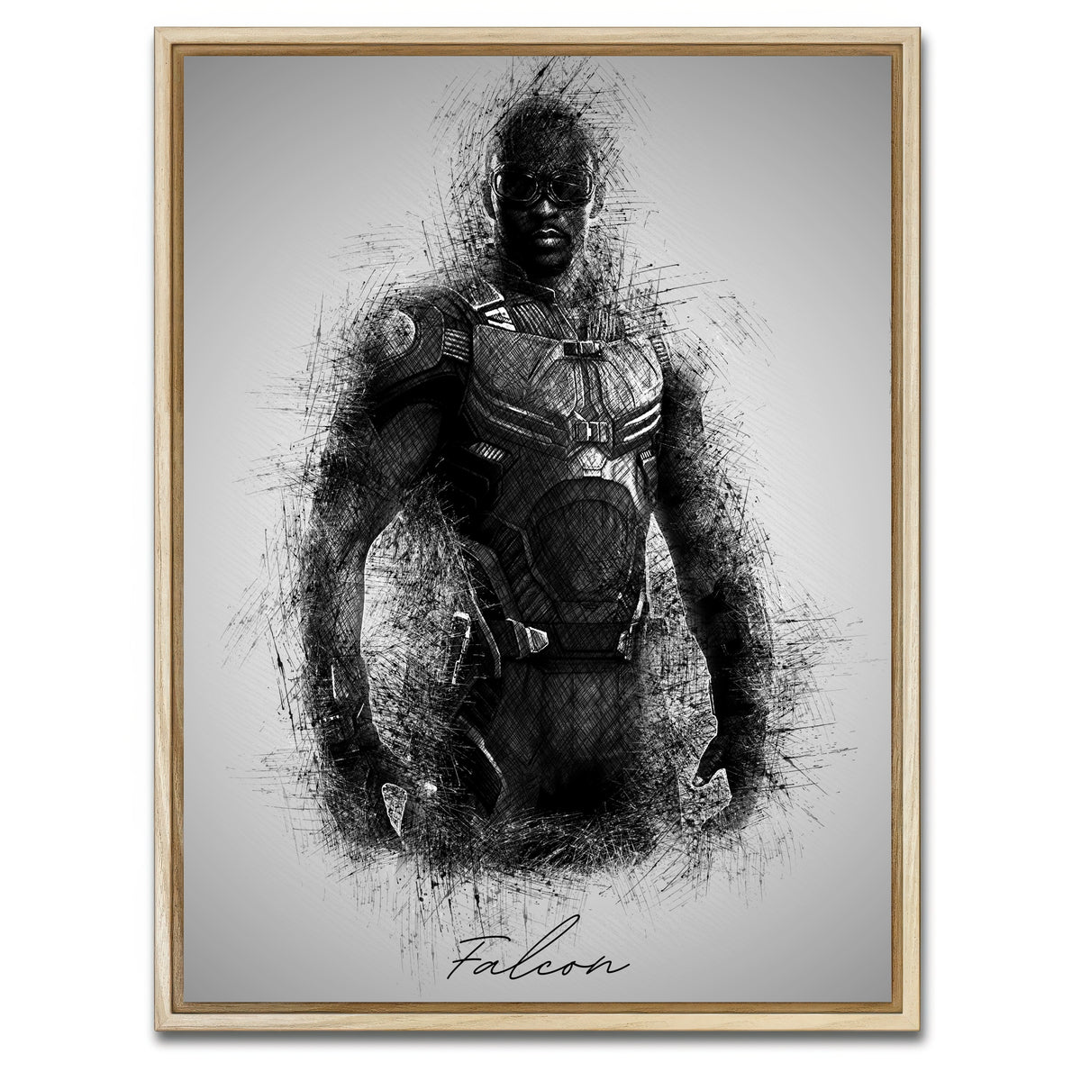 AUTO-MOCKUP WHITE | Falcon | 1 Piece | Natural Framed Canvas | group=3x4