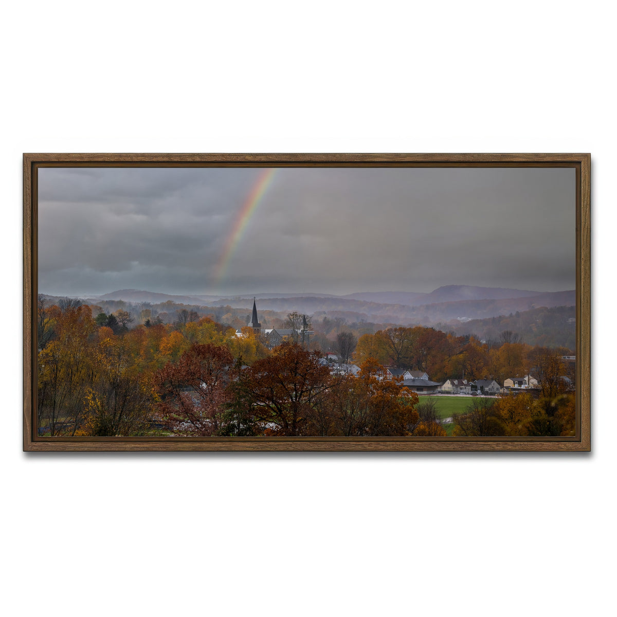 AUTO-MOCKUP WHITE | Fall Colors | 1 Piece | Walnut Framed Canvas | group=2x1