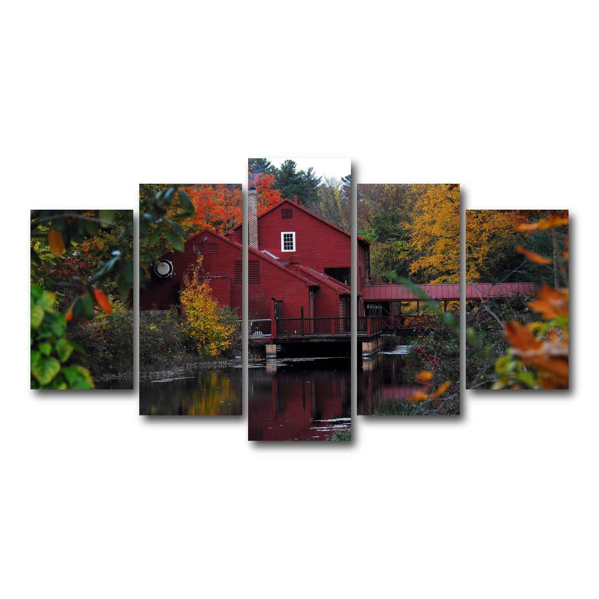 AUTO-MOCKUP WHITE | Fall Colors in Historic Connecticut | 5 Piece | Gallery Wrap Canvas | group=5_normal