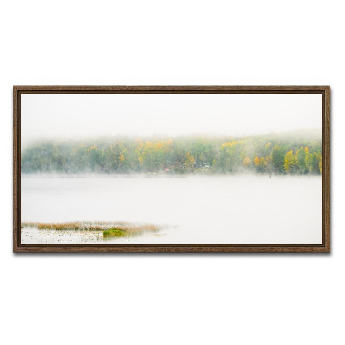 AUTO-MOCKUP WHITE | Fall Colors in Northern BC 2 | 1 Piece | Walnut Framed Canvas | group=2x1