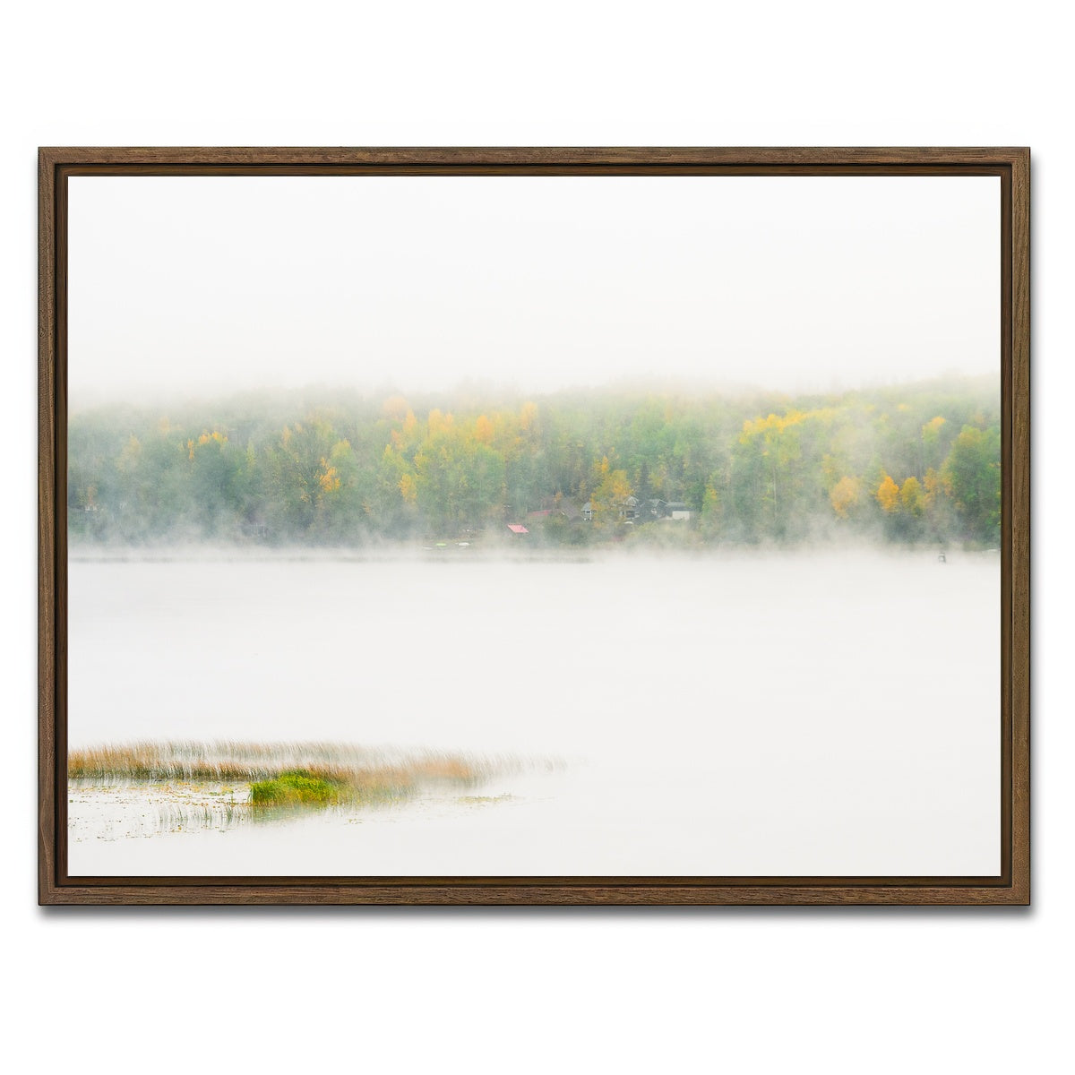 AUTO-MOCKUP WHITE | Fall Colors in Northern BC 2 | 1 Piece | Walnut Framed Canvas | group=4x3
