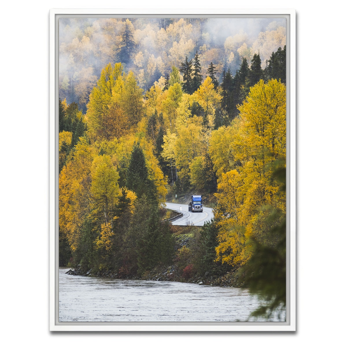 AUTO-MOCKUP WHITE | Fall Colors in Northern BC 3 | 1 Piece | White Framed Canvas | group=3x4