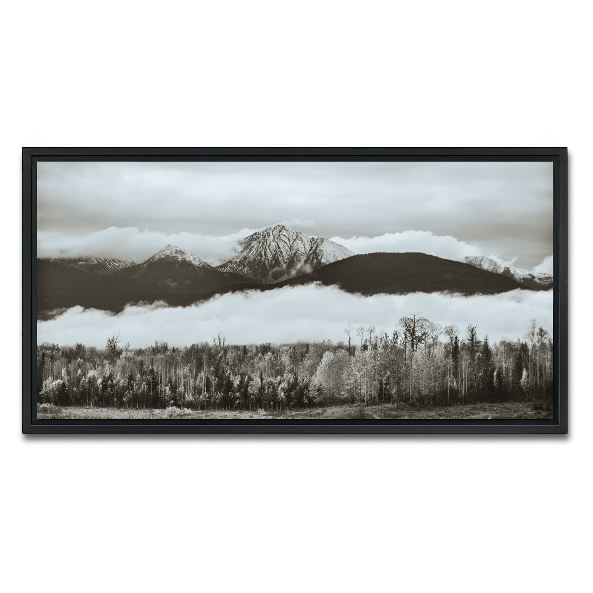 AUTO-MOCKUP WHITE | Fall Colors in Northern BC 9 | 1 Piece | Black Framed Canvas | group=2x1