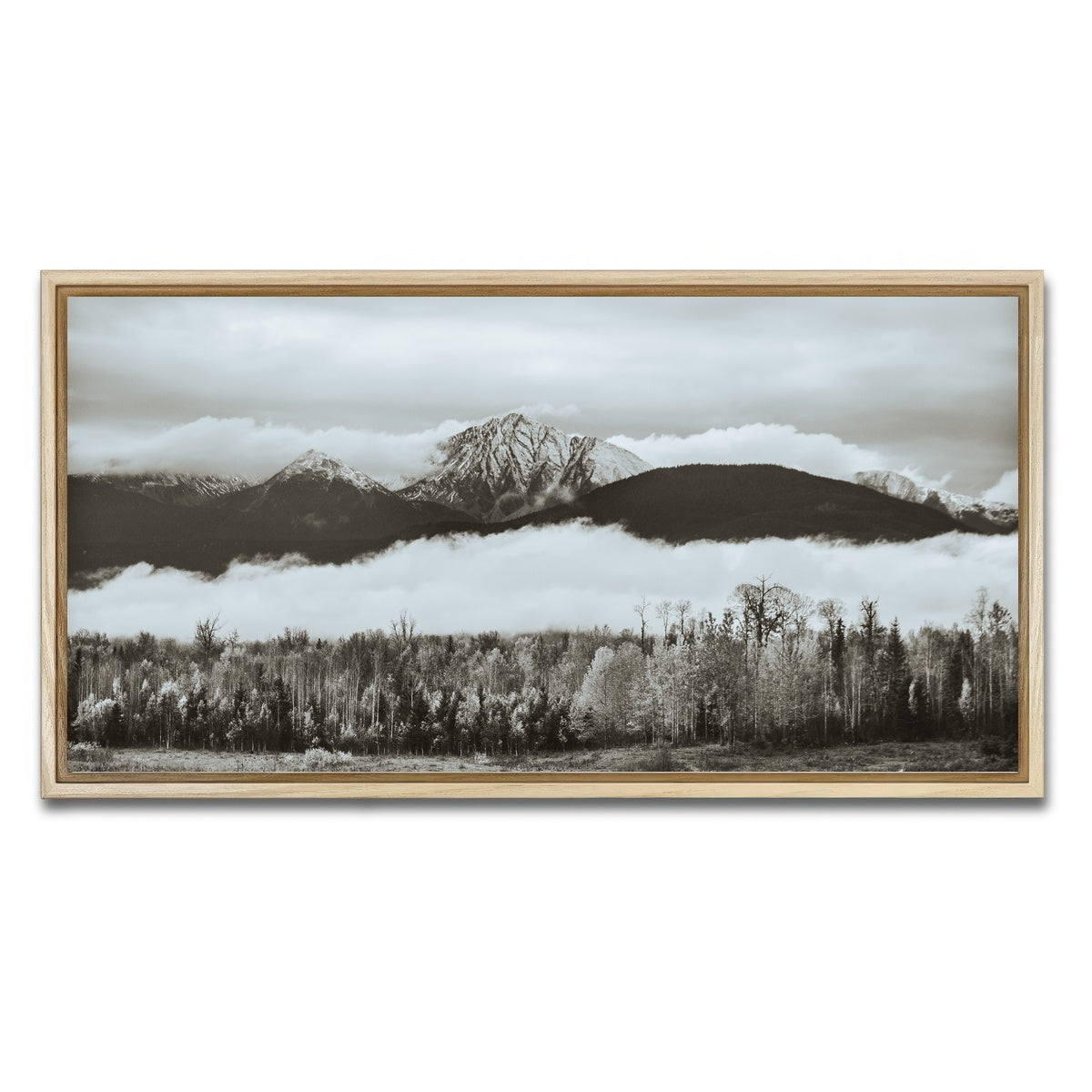 AUTO-MOCKUP WHITE | Fall Colors in Northern BC 9 | 1 Piece | Natural Framed Canvas | group=2x1