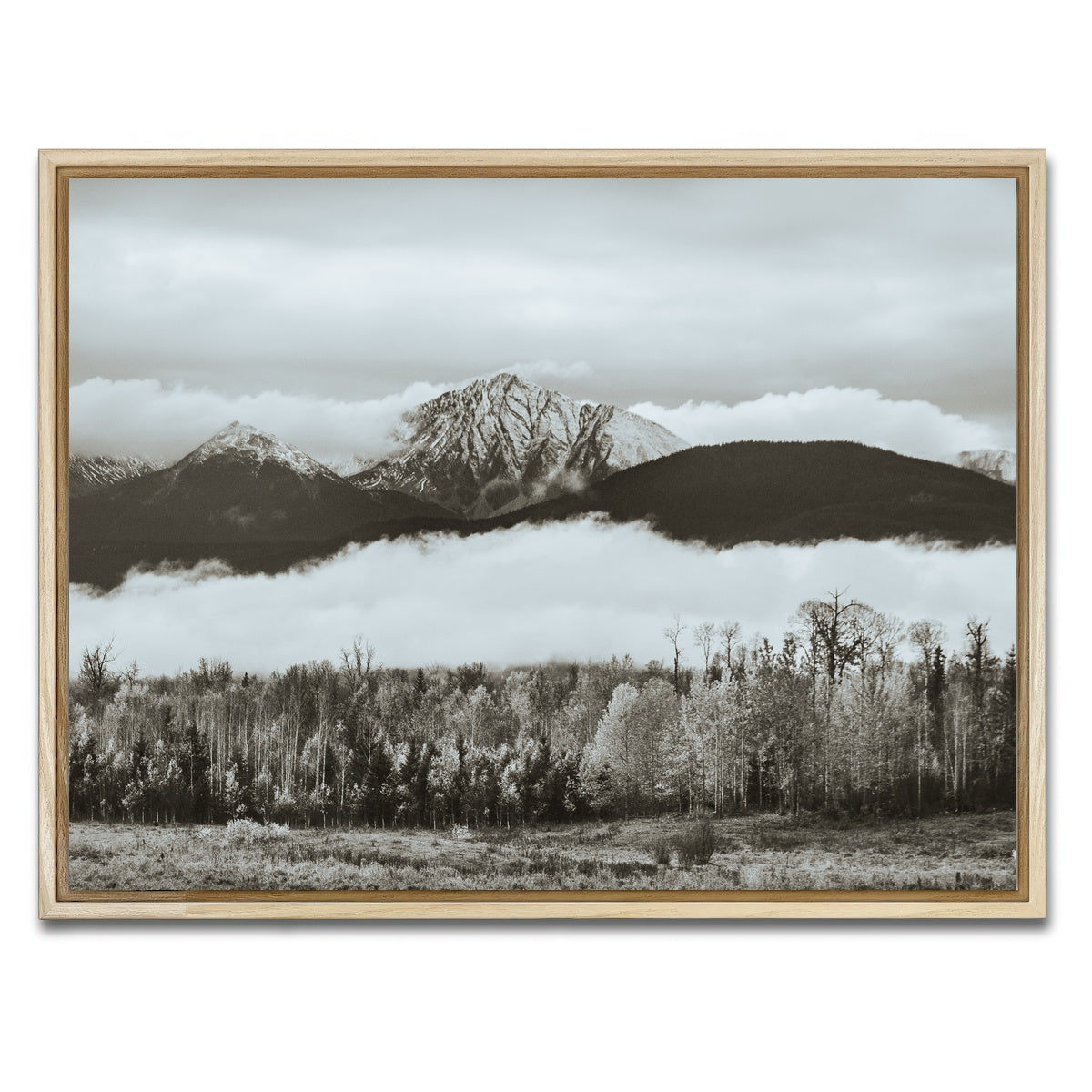 AUTO-MOCKUP WHITE | Fall Colors in Northern BC 9 | 1 Piece | Natural Framed Canvas | group=4x3