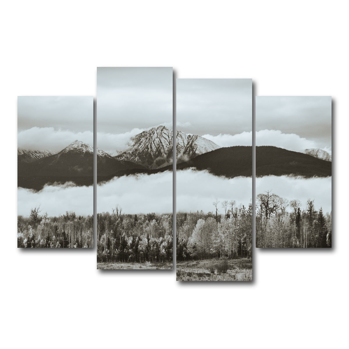 AUTO-MOCKUP WHITE | Fall Colors in Northern BC 9 | 4 Piece | Gallery Wrap Canvas | group=4_short
