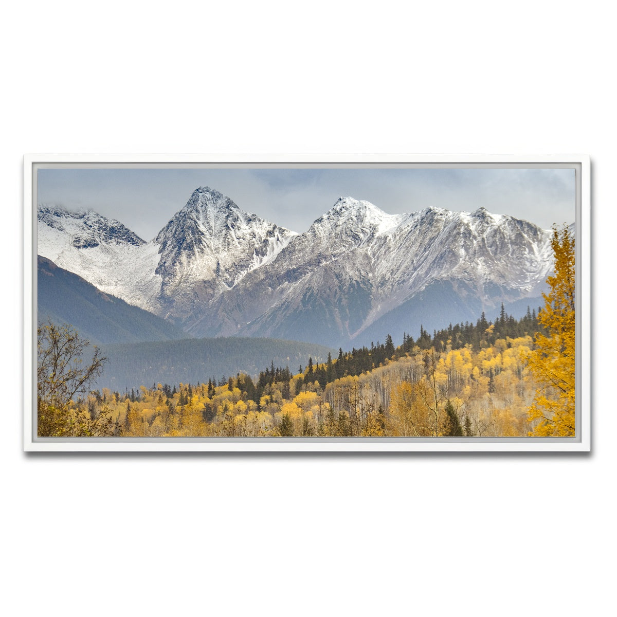 AUTO-MOCKUP WHITE | Fall Colors in Northern BC | 1 Piece | White Framed Canvas | group=2x1
