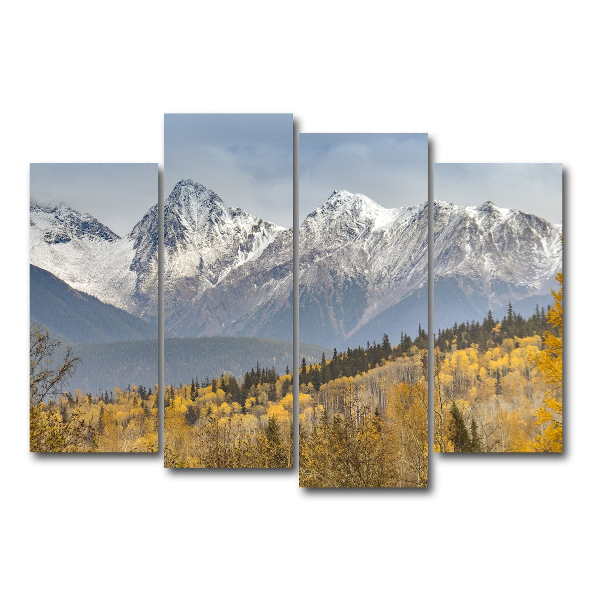 AUTO-MOCKUP WHITE | Fall Colors in Northern BC | 4 Piece | Gallery Wrap Canvas | group=4_normal