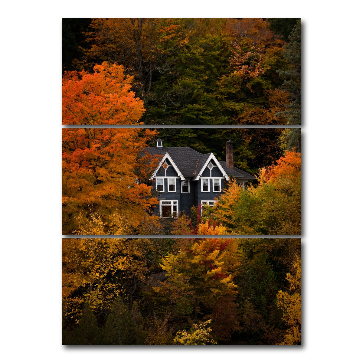 AUTO-MOCKUP WHITE | Fall Getaway | 3 Piece | Gallery Wrap Canvas | group=8x18_stacked