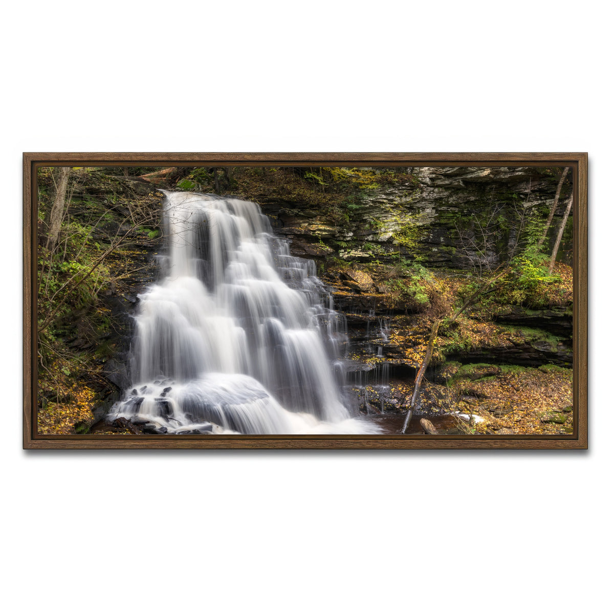 AUTO-MOCKUP WHITE | Fall Glitter | 1 Piece | Walnut Framed Canvas | group=2x1