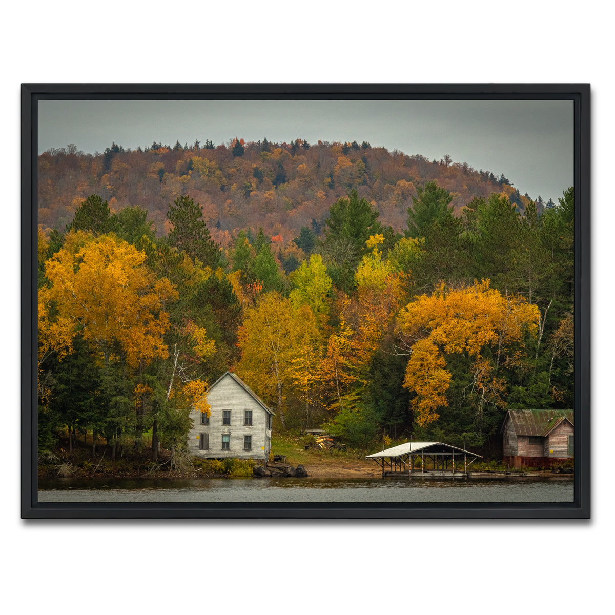 AUTO-MOCKUP WHITE | Fall in the Adirondacks | 1 Piece | Black Framed Canvas | group=4x3