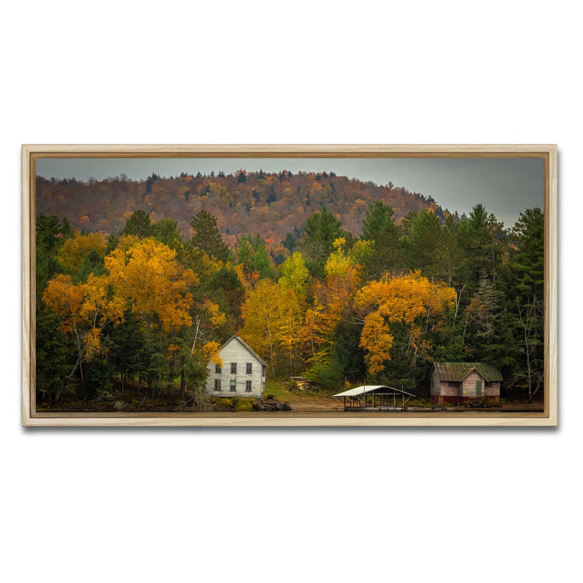 AUTO-MOCKUP WHITE | Fall in the Adirondacks | 1 Piece | Natural Framed Canvas | group=2x1