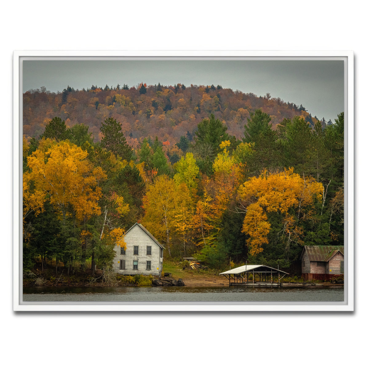 AUTO-MOCKUP WHITE | Fall in the Adirondacks | 1 Piece | White Framed Canvas | group=4x3