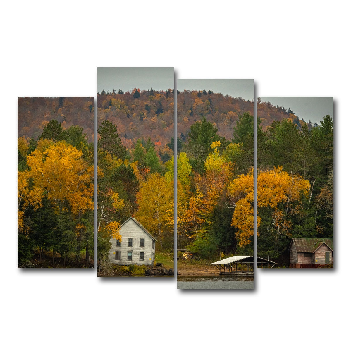 AUTO-MOCKUP WHITE | Fall in the Adirondacks | 4 Piece | Gallery Wrap Canvas | group=4_normal