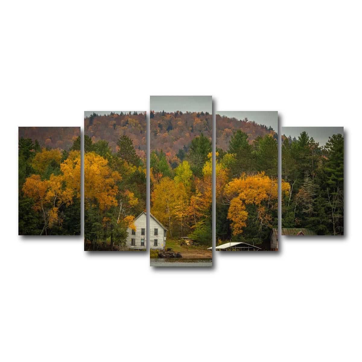 AUTO-MOCKUP WHITE | Fall in the Adirondacks | 5 Piece | Gallery Wrap Canvas | group=5_normal