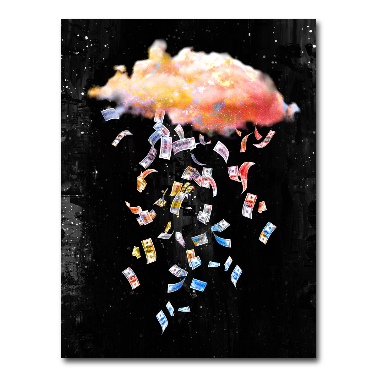 AUTO-MOCKUP WHITE | Falling Dollars | 1 Piece | Gallery Wrap Canvas | group=3x4